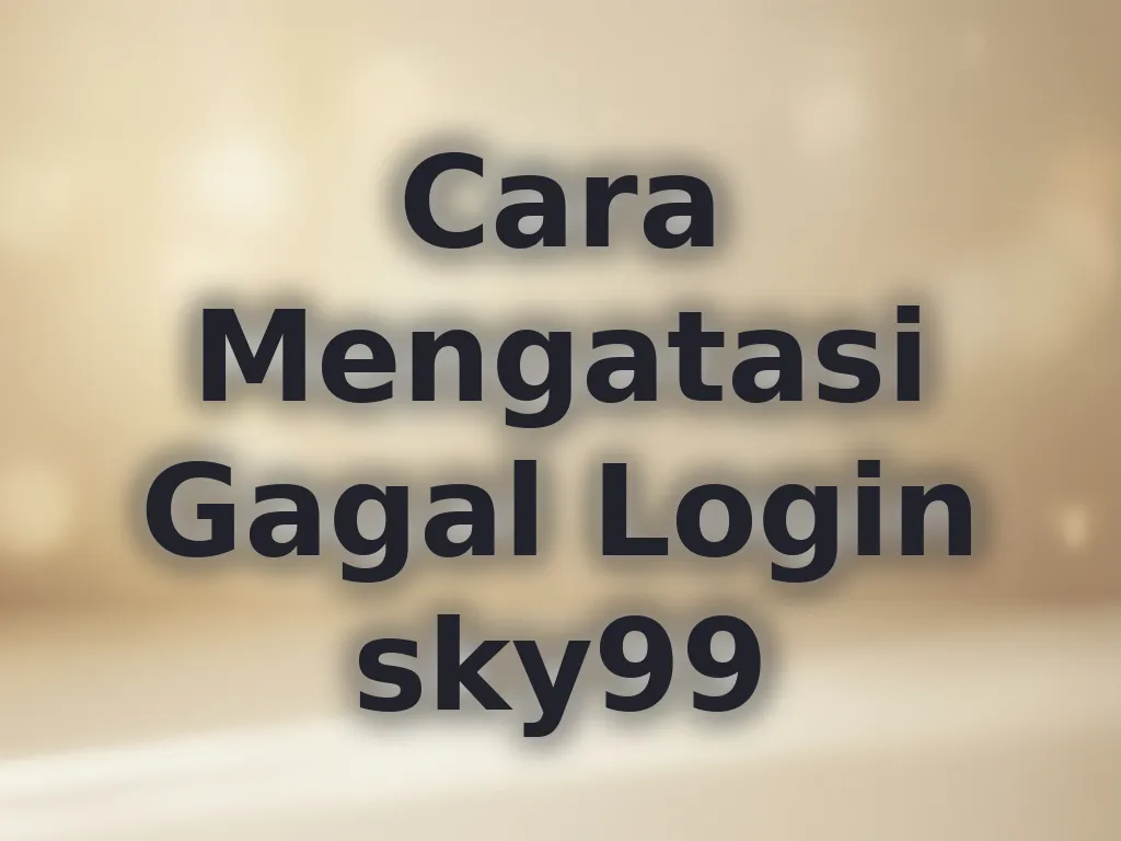 Cara Mengatasi Gagal Login sky99