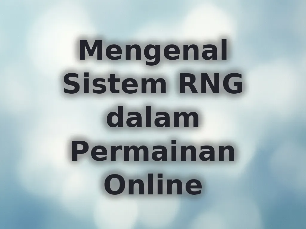 Mengenal Sistem RNG dalam Permainan Online